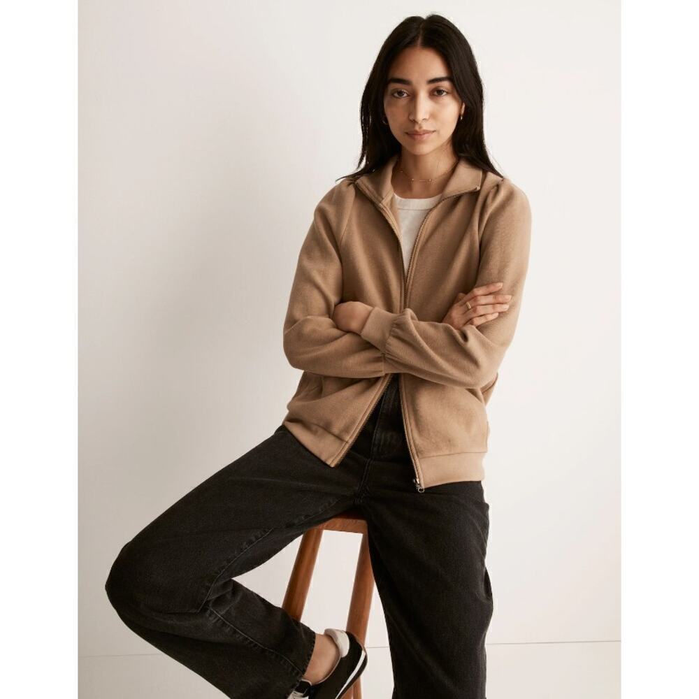 Madewell Garment-Dyed Terry Zip-Up Sweatshirt